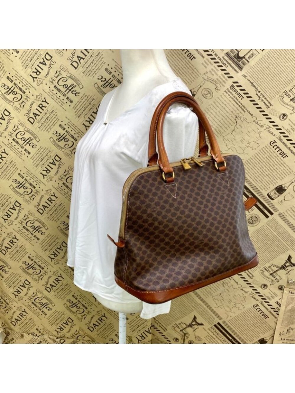 Celine Tote Macadam Mini Boston Travel Formal Business - Picture 3 of 16